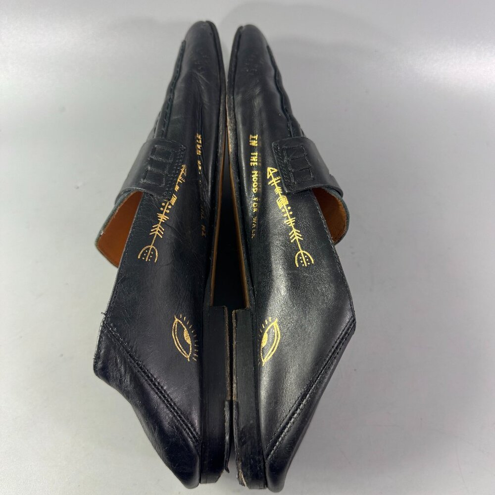 Isabel Marant Fanzel Collapsible-heel Leather Loafers In Metallic Black, Size 40 - Picture 8 of 15